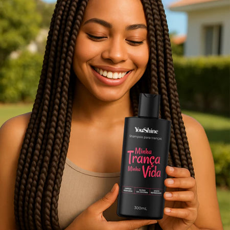 Shampoo Para Tranças Minha Trança Minha Vida 300mL YouShine Box Braid Baby Hair Nagô Boxeadora