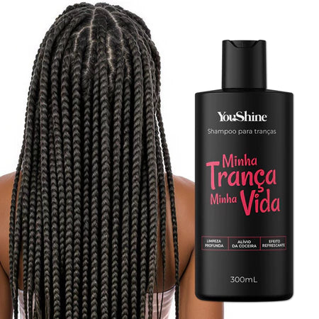 Shampoo Para Tranças Minha Trança Minha Vida 300mL YouShine Box Braid Baby Hair Nagô Boxeadora