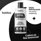 Combo Tonalizante Máscara + Shampoo Super Color YouShine 300ml Efeito Natural Cobre Cabelos Brancos