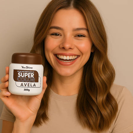Combo Tonalizante Máscara + Shampoo Super Color YouShine 300ml Efeito Natural Cobre Cabelos Brancos