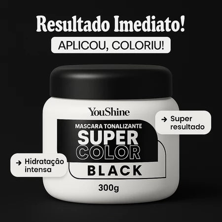 Combo Tonalizante Máscara + Shampoo Super Color YouShine 300ml Efeito Natural Cobre Cabelos Brancos