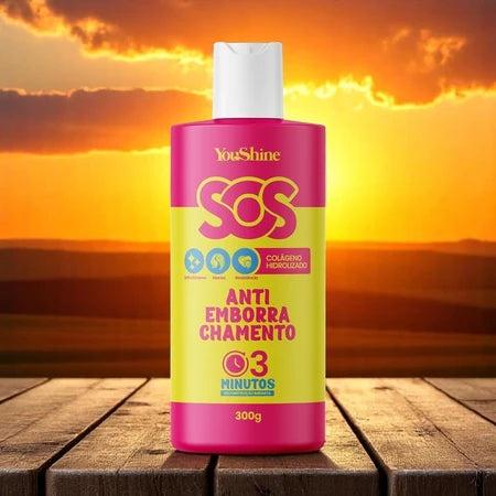 SOS Antiemborrachamento Reconstrução Capilar YouShine 300g Colágeno Hidrolizado Cabelos Danificados