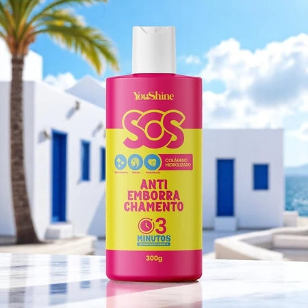 SOS Antiemborrachamento Reconstrução Capilar YouShine 300g Colágeno Hidrolizado Cabelos Danificados