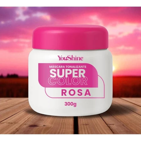 Tonalizante Rosa Pink Mechas Rosas Fácil Super Color YouShine 300g Efeito Natural Super Resultado
