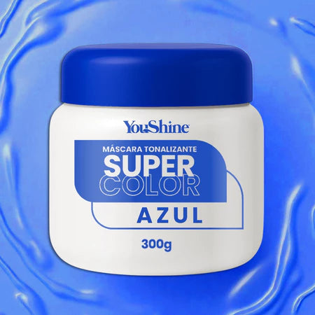 Tonalizante Azul Blue Mecha Fácil Super Color YouShine 300g Efeito Natural Super Resultado