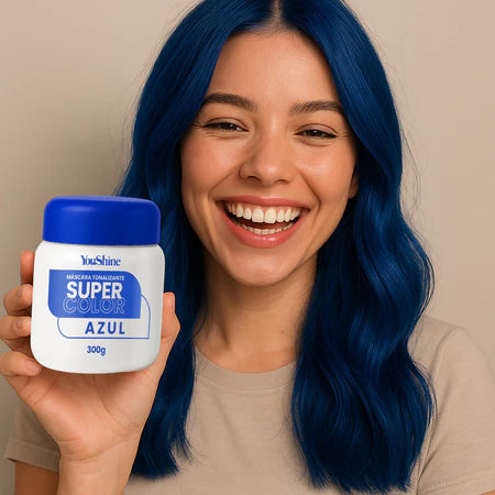 Tonalizante Azul Blue Mecha Fácil Super Color YouShine 300g Efeito Natural Super Resultado