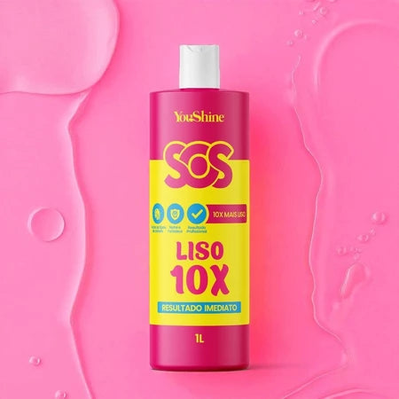 Progressiva Liso 10x SOS YouShine 1L Super Brilho Imediato Escova Resultado Profissional