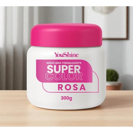 Tonalizante Rosa Pink Mechas Rosas Fácil Super Color YouShine 300g Efeito Natural Super Resultado
