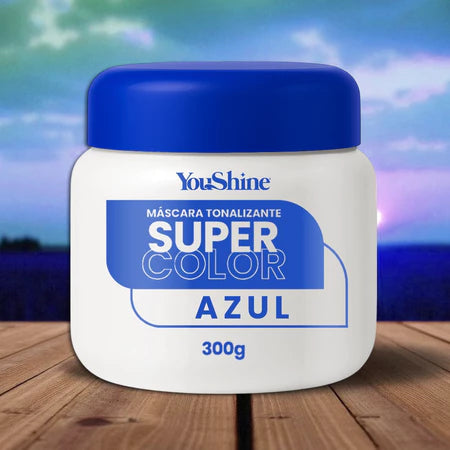 Tonalizante Azul Blue Mecha Fácil Super Color YouShine 300g Efeito Natural Super Resultado