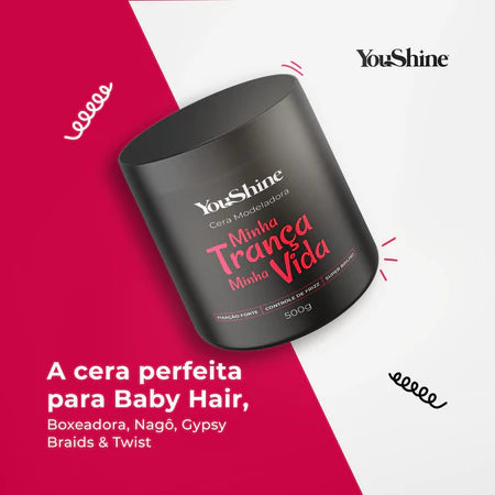 Cera Modeladora de Tranças Baby Hair Box Braid Nagô Boxeadora Profissional YouShine 500g