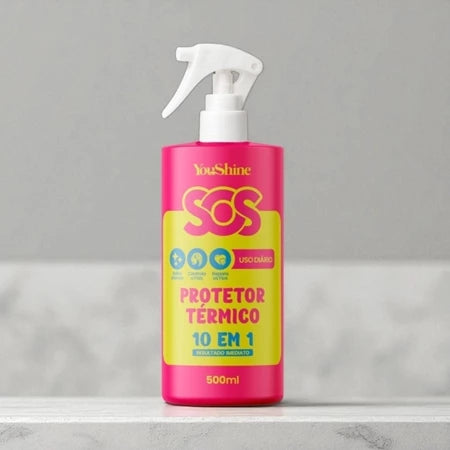 Protetor Termico 10 em 1 Spray SOS YouShine Defrizante Anti Frizz Capilar 500mL