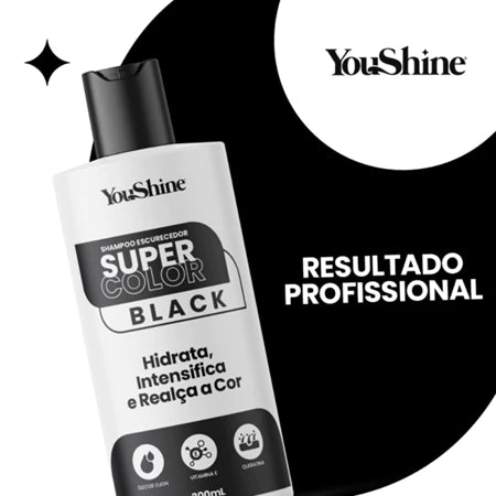 Shampoo Tonalizante Cabelos Brancos Escurecedor Efeito Natural Super Color YouShine 300ml