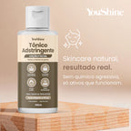 Tônico Adstringente Facial Limpeza de Pele YouShine 100ml Loção Fecha os Poros e Controla Oleosidade