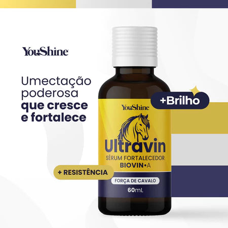 Sérum Crescimento Capilar Acelerado Antiqueda Força de Cavalo Ultravin YouShine 60ml Biovin-A