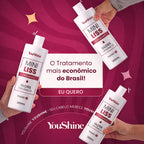 Progressiva MiniLiss Gloss Liso Imediato YouShine 200ml Escova Selagem Mais Econômica do Brasil