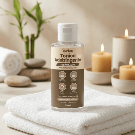 Tônico Adstringente Facial Limpeza de Pele YouShine 100ml Loção Fecha os Poros e Controla Oleosidade